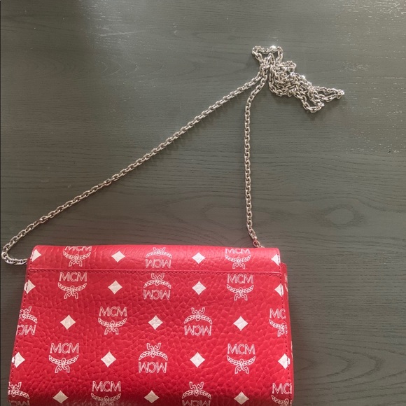 SOLD on mer MCM canvas wallet on a chain - Picture 2 of 8